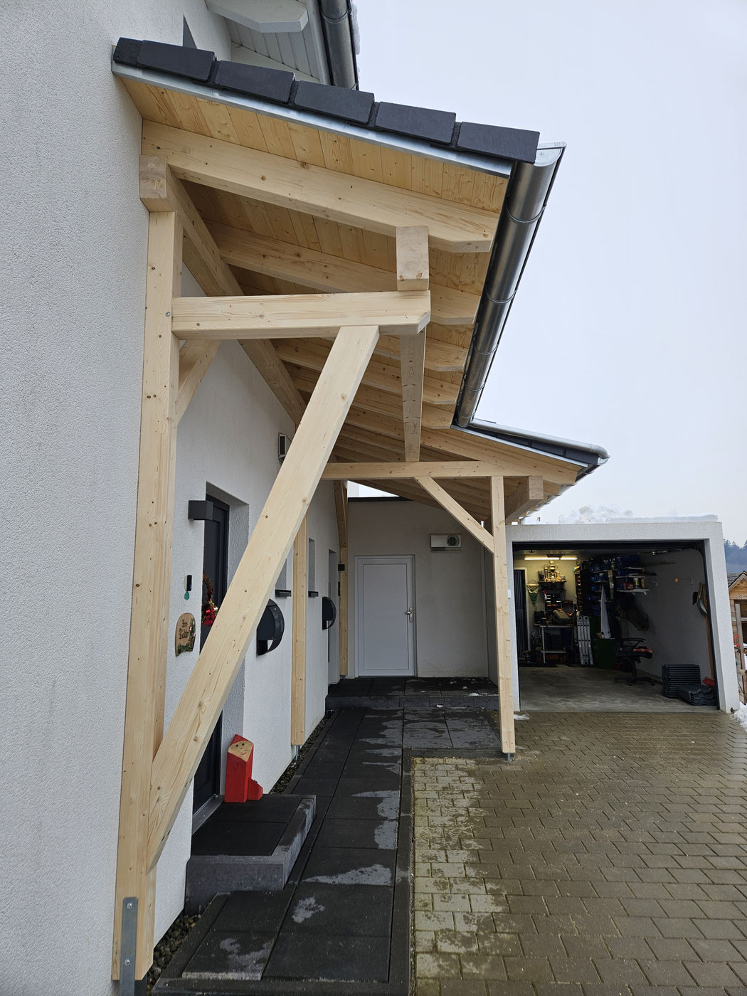Eingangsüberdachung · Zimmerei Liebhart